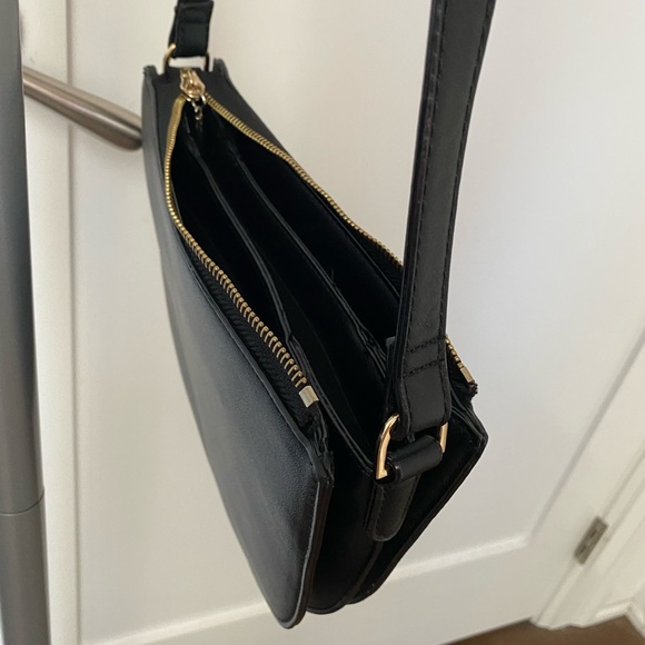 LINEA Leather Crescent Crossbody Handbag - Picture 9 of 10